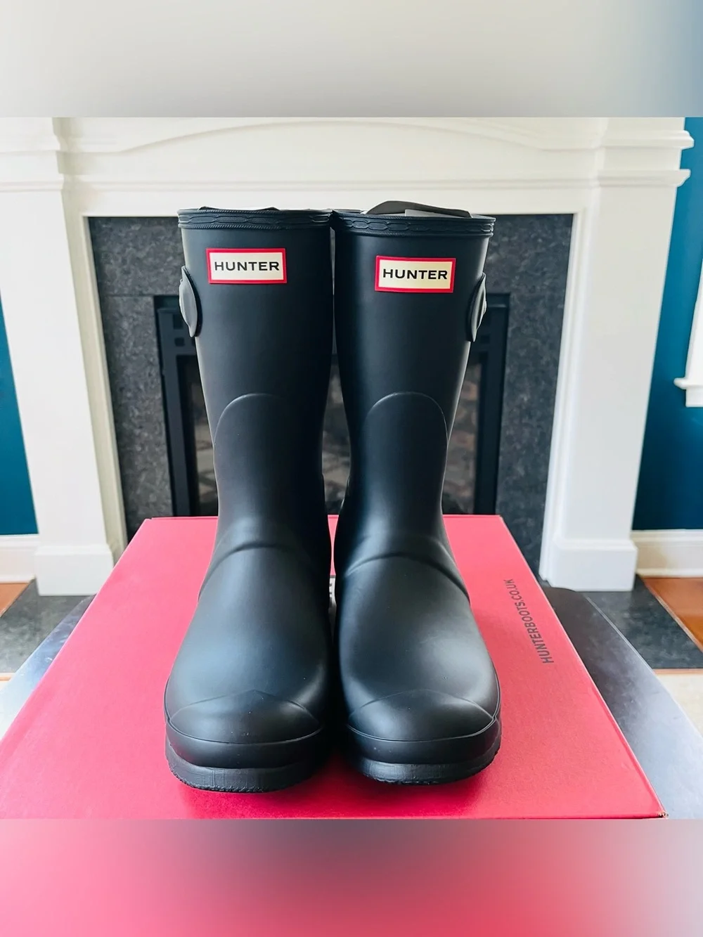 Hunter Original Short Boots Adjustable Women’s Waterproof Matte Black WFS1000RMA